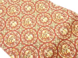 本場筑前博多連珠文に花模様織出し名古屋帯